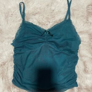 Forever 21 Teal Lace-Trim Camisole